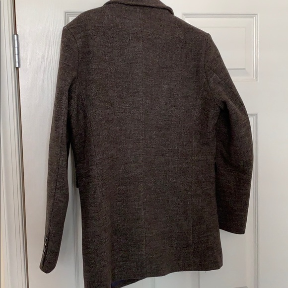 calico wool trench coat newport